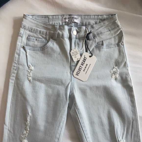 Velvet Heart summer mid ankle skinny Jean in Ice | NWT size 26 - Picture 1 of 8